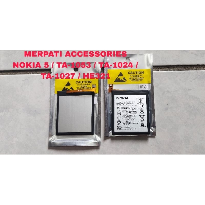 BATERAI / BATRAI / BATRE / BATTERY NOKIA 5 / TA-1053 / TA-1024 / TA-1027 / HE321