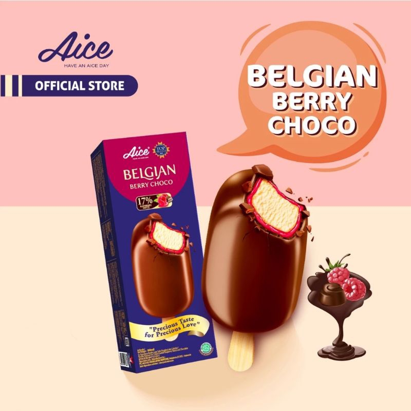 

Aice Belgian berry choco 1 box isi 30 pcs