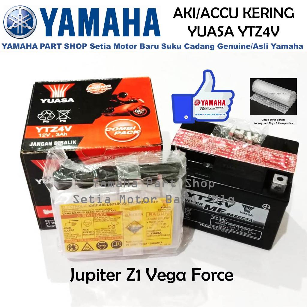 Aki Accu Kering Ori Asli Yuasa Ytz4v Jupiter Z1 Vega Force