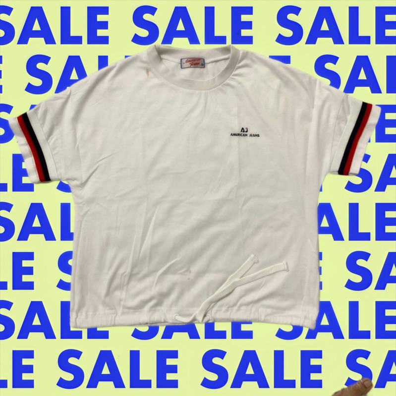 Kaos American jeans putih