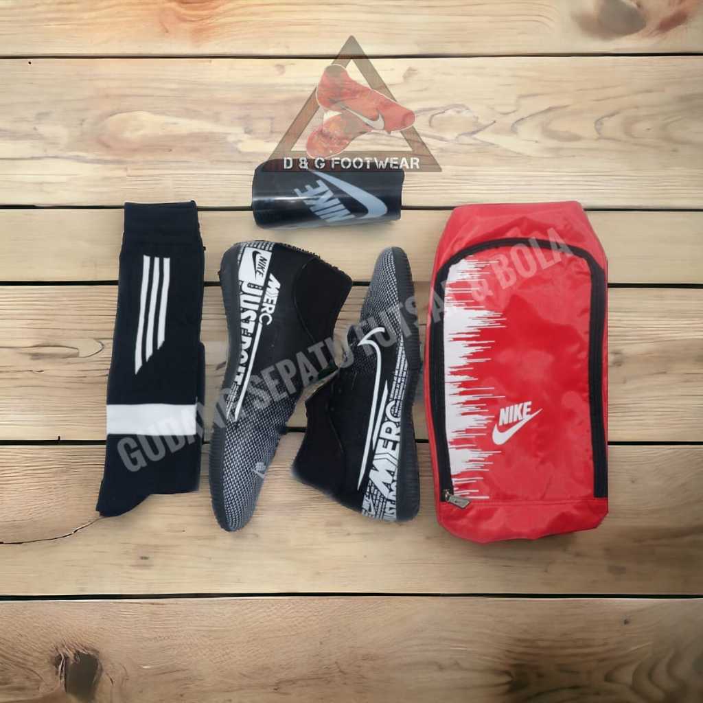 Paket komplit termurah Sepatu futsal cowok best seller mrcrial pavor