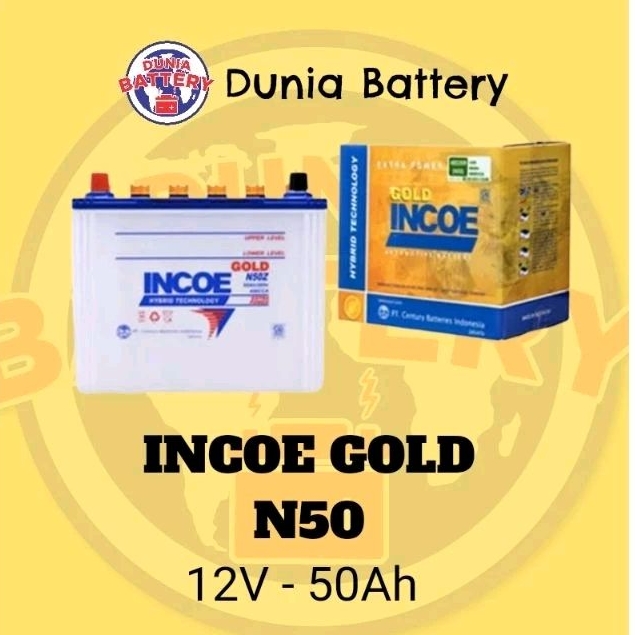 Aki mobil Incoe Gold N50 Original Astra