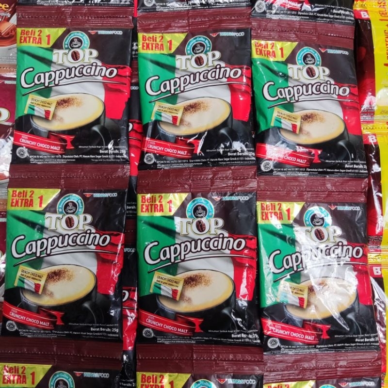 

Kopi Top Capucino 1 renceng isi 15 sachet