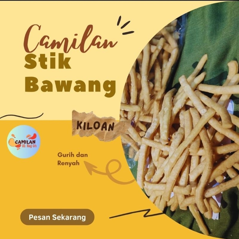 

Camilan Stik Bawang Original / Camilan Stik Bawang 250gr 500gr 1Kg / Camilan Stik Bawang Gurih dan Renyah abizzz