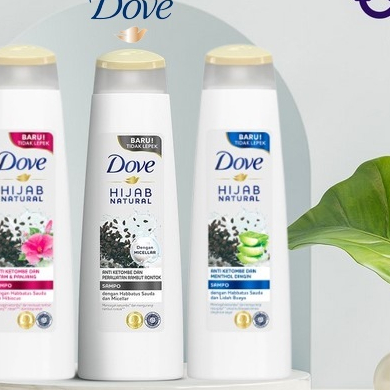 Dove Shampoo Hijab Natural Anti Ketombe Rambut Hitam Panjang - Rambut Rontok | DOVE Serum Shampoo 13