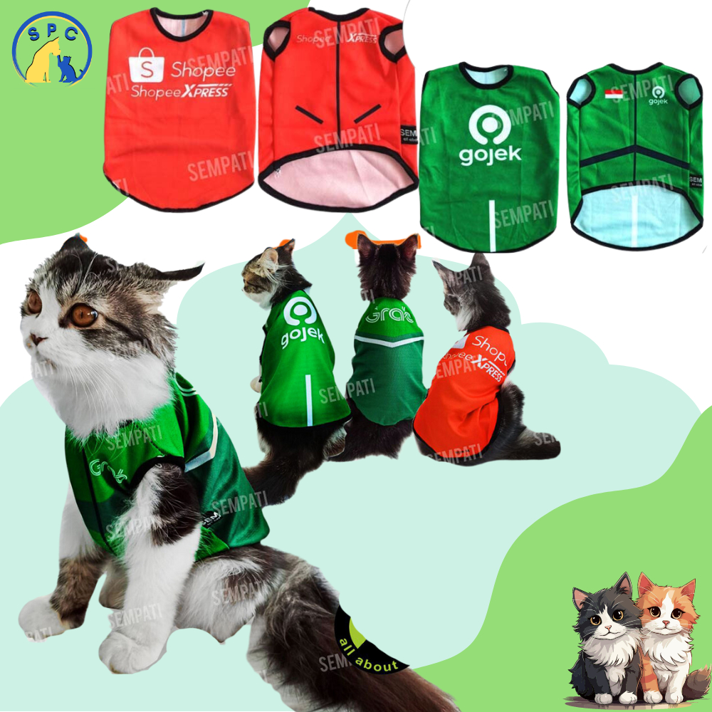 Baju Kucing Anjing Model Ekspedisi Kurir  Baju Kostum Kucing