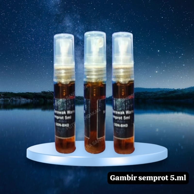 Gambir semprot  warna coklat 5.ml original sarawak