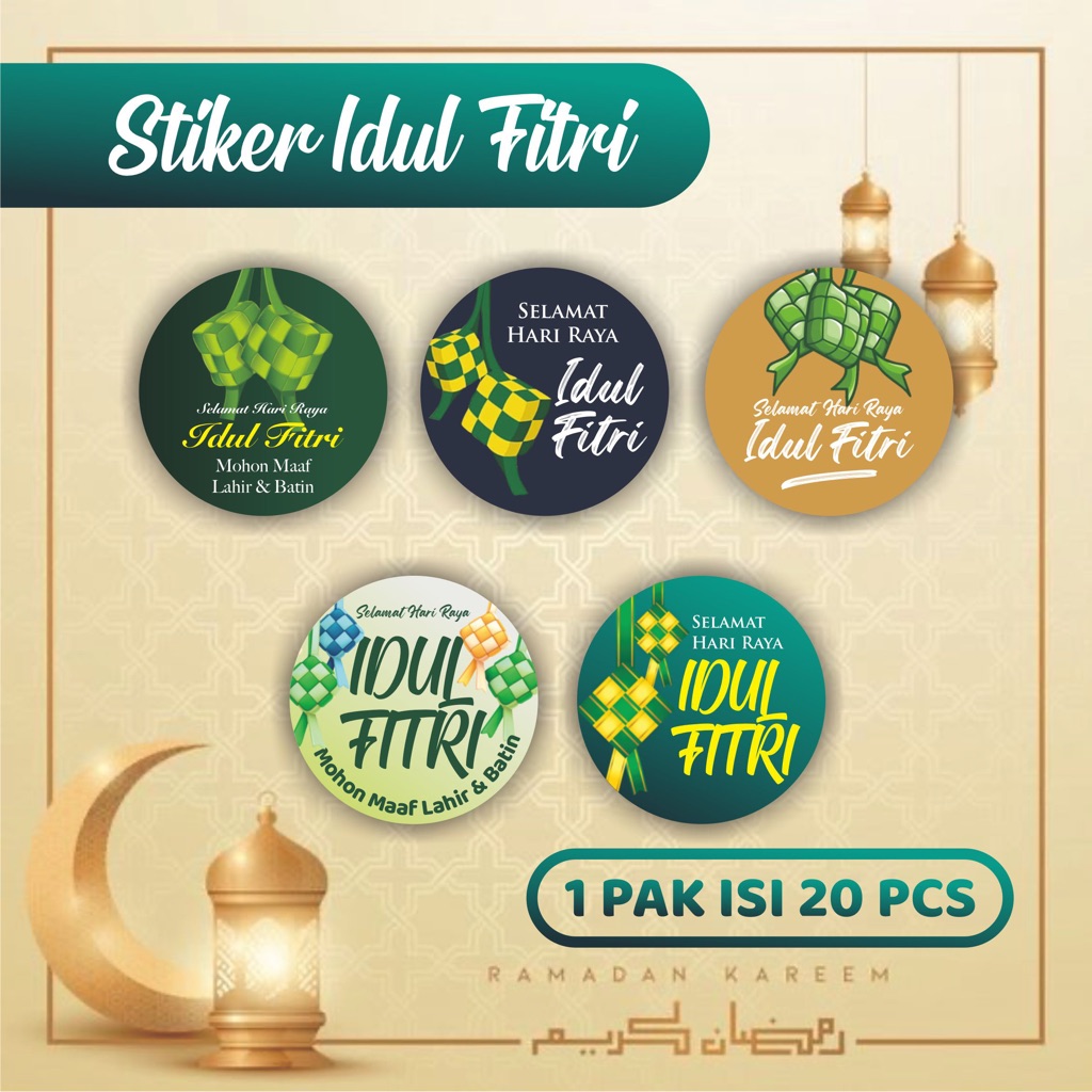 

STIKER EDISI IDUL FITRI STIKER HAMPERS - 5cm x 5cm STIKER BULAT IDUL FITRI LEBARAN