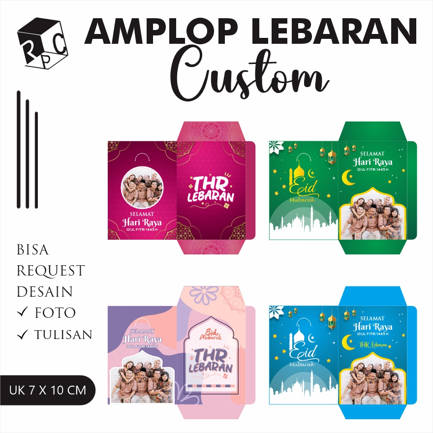 AMPLOP LEBARAN CUSTOM FOTO DAN NAMA