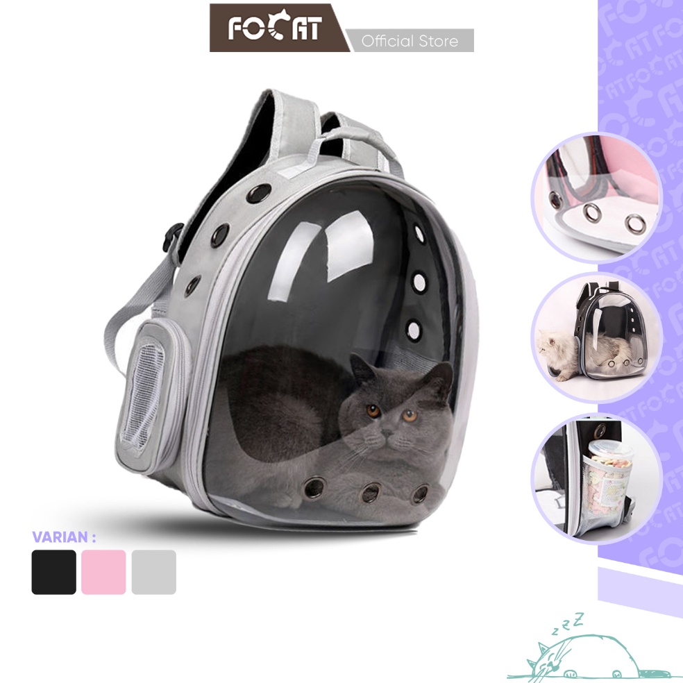 Big Sale FOCAT Tas Anabul Astronot Full Transparan M5 Tas Ransel Hewan Pet Rucksack Pet Travel BagCa