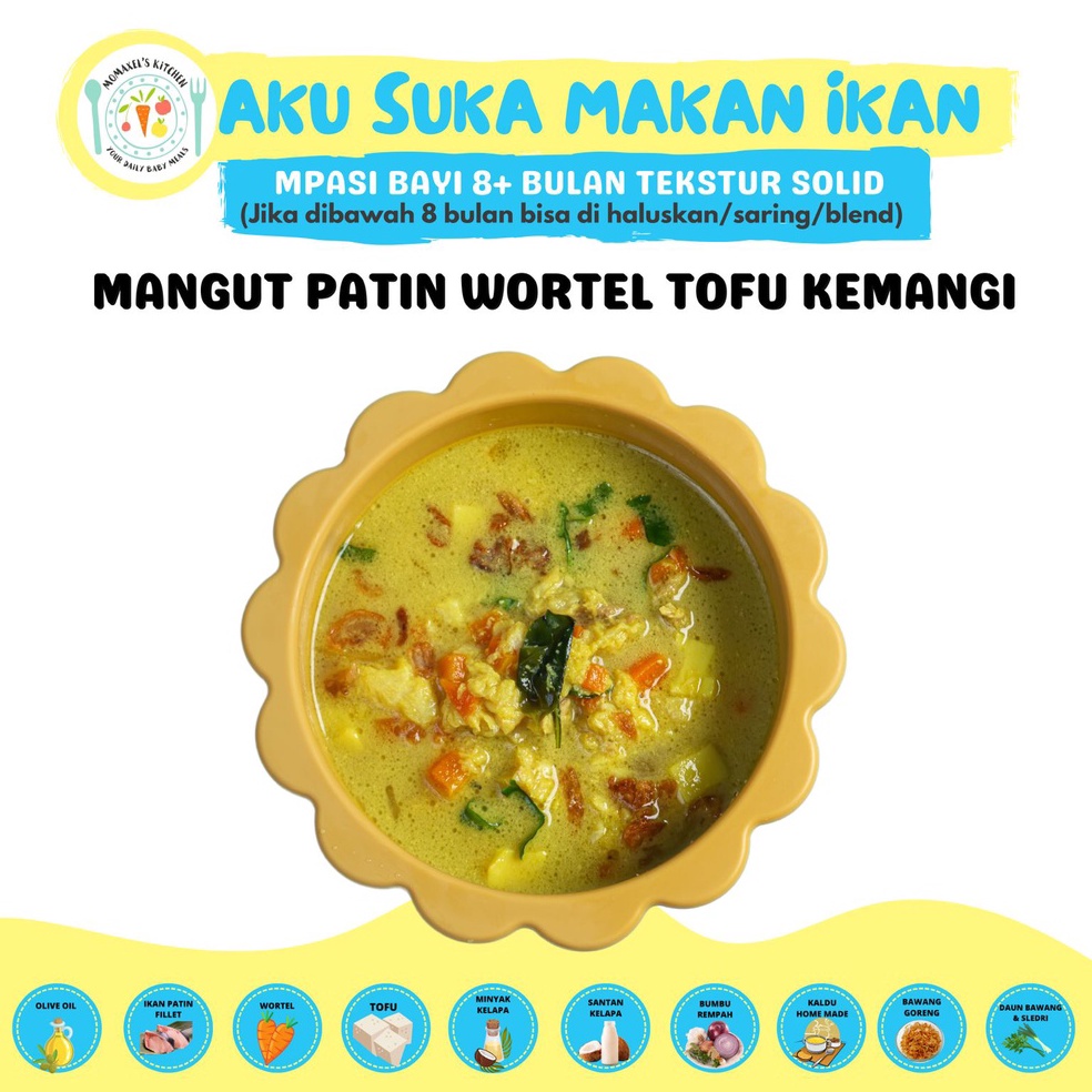 

QKB658 77 MANGUT PATIN WORTEL TOFU KEMANGI SANTAN CATERING MAKANAN BAYI MPASI FROZEN BEKUPENAMBAH BERAT BADAN ANAK