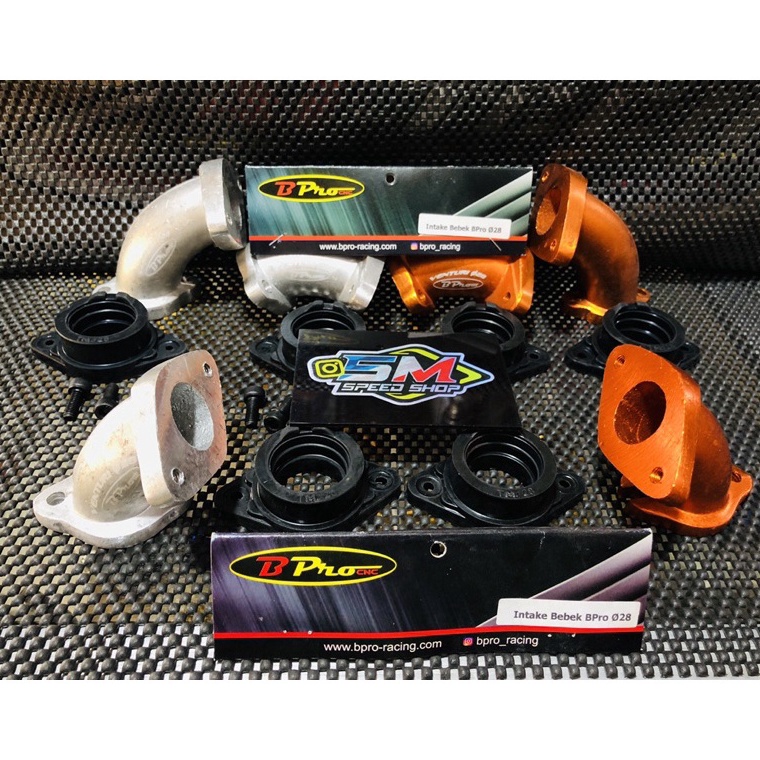 Sale Terbatas Intake Bpro 28 mmm  26 mm karbu PWK PE matic  Bebek Jupiter mio beat Vega smash supra 