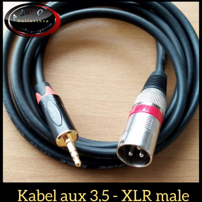 LANGSUNG ORDER Kabel aux 35 to xlr male kabel hp ke mixer