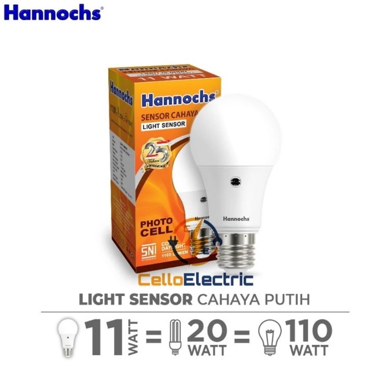 TERPERCAYA Led Hannochs Light Sensor 6w 9w 11w  Sensor Cahaya Hannochs Photo Cell