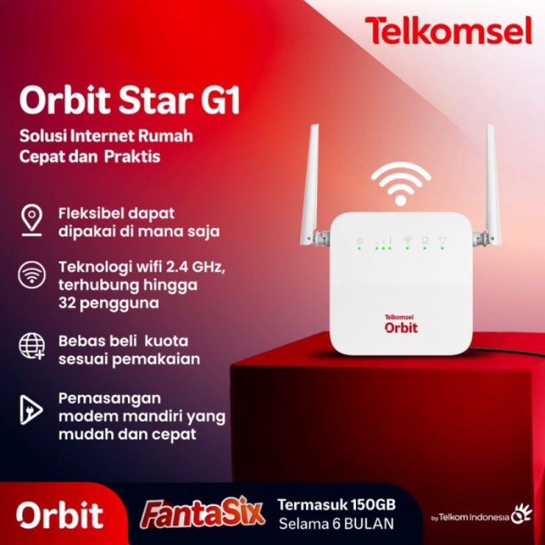 ART C1H9 Telkomsel Orbit Star G1 Modem Wifi 4G High Speed Bonus Data 15gb Garansi Resmi