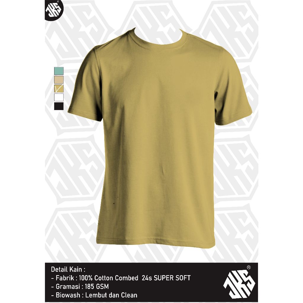 Kaos Polos Green Sage Premium Cotton Combed 24s 100%