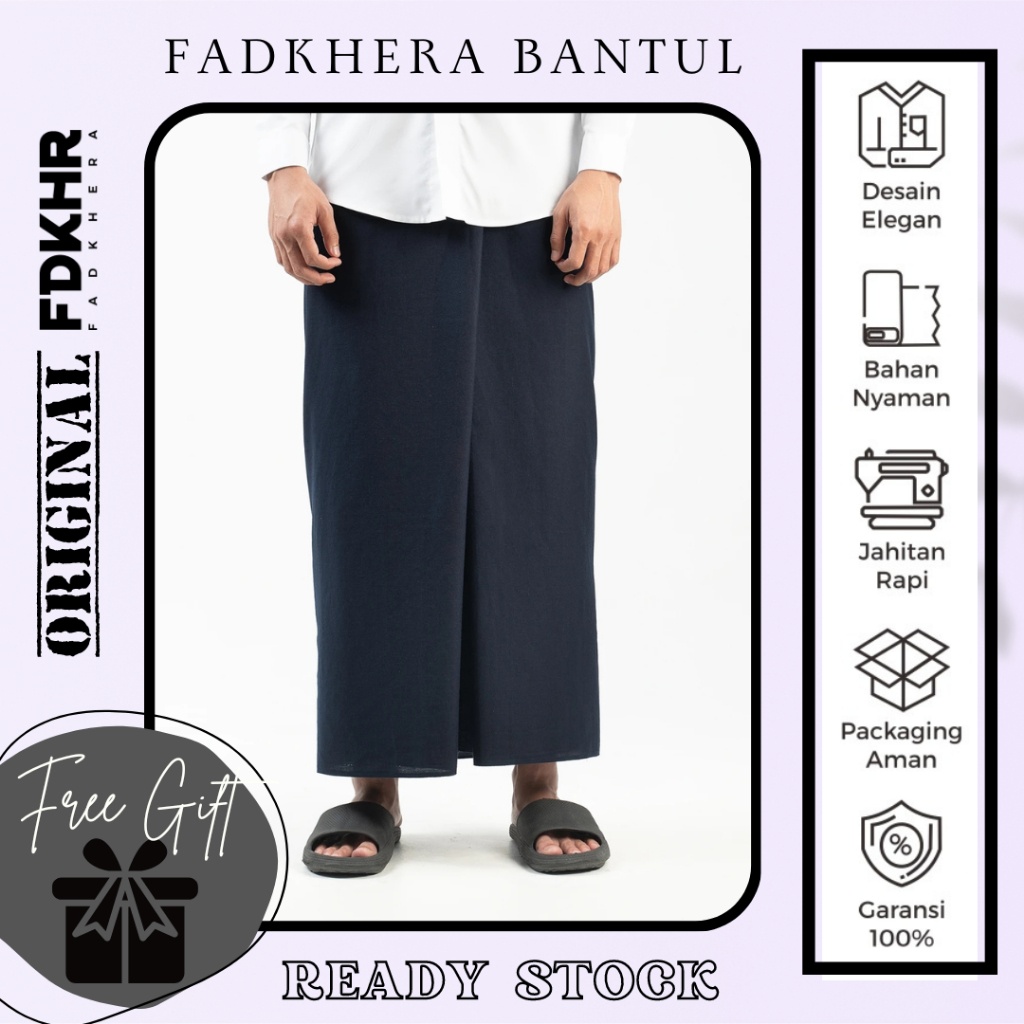 SARUNG MODERN FADKHERA OFFICIAL SARONG BIRU NAVY