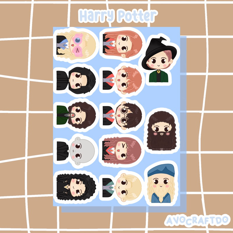 

[ AVOCRAFTDO ] Sticker Pack Character Harry Potter die cut
