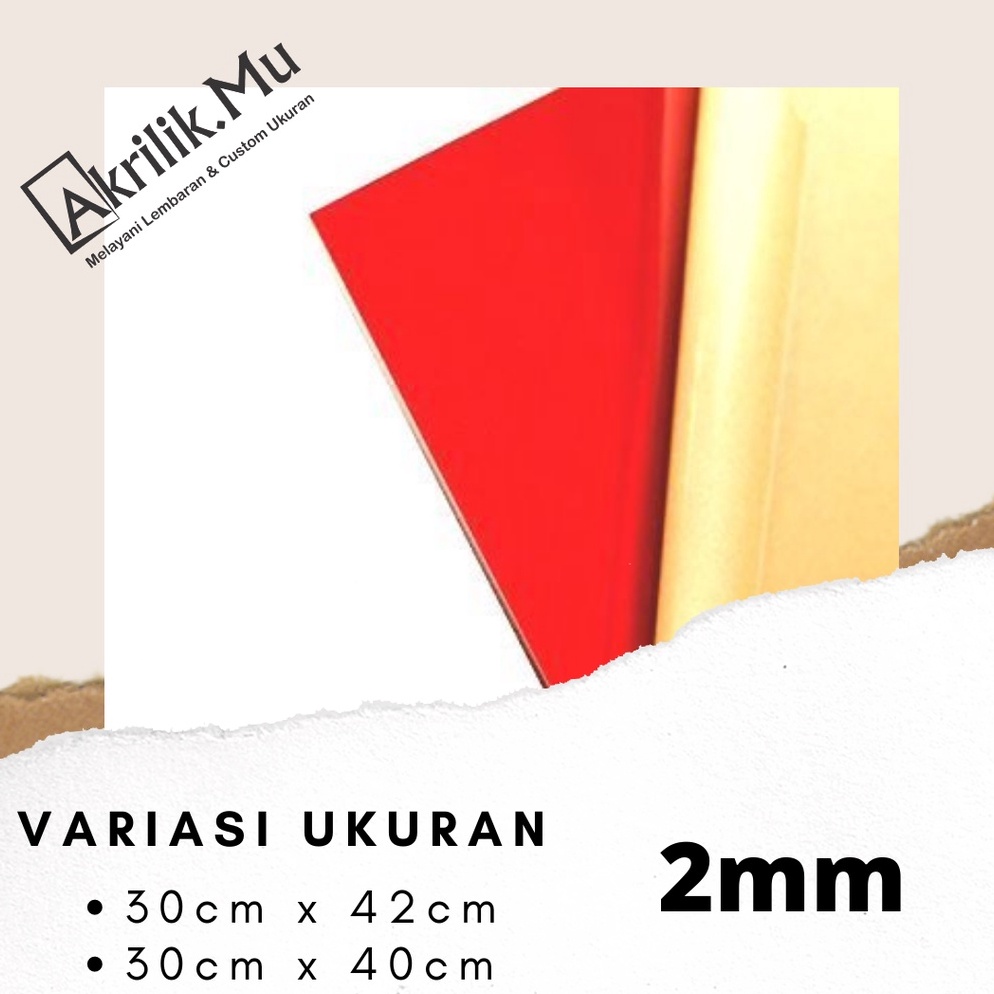 is Lembaran Akrilik Warna Merah A3 2mm Acrylic sheet red HEV