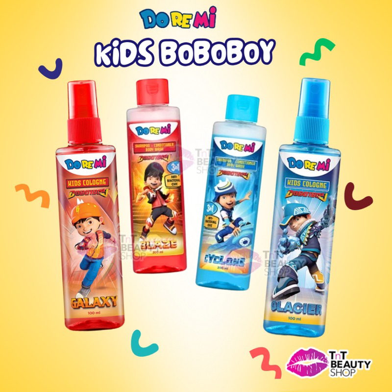 Doremi BoboiBoy 3in1 BodyWash Cyclone Blaze, Cologne Galaxy Glacier 100ml