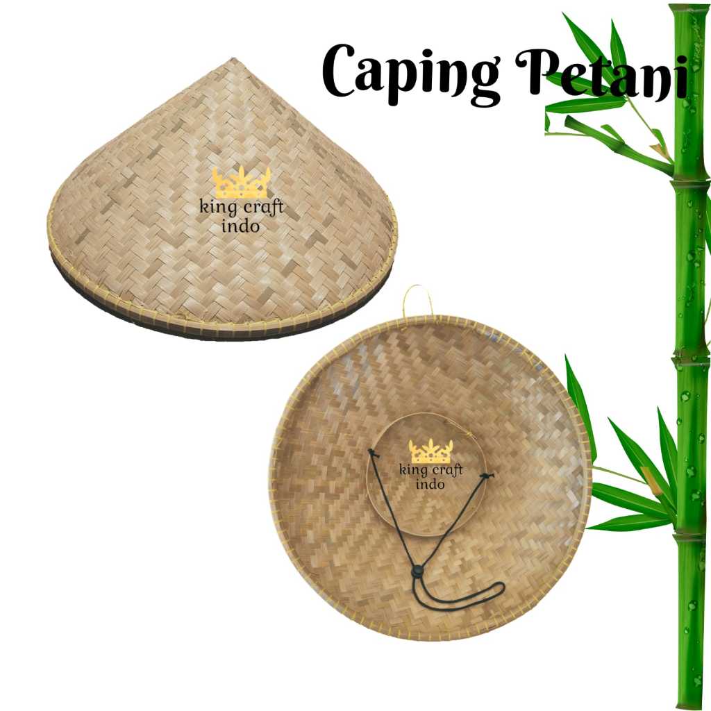 Caping Petani  Dewasa Anak Topi Bambu Cetok Anyaman Bambu