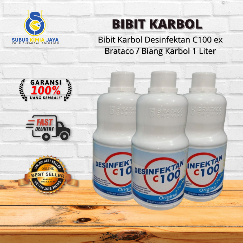 

Bibit Karbol Desinfektan C100 ex Brataco / Biang Karbol 1 L Premium