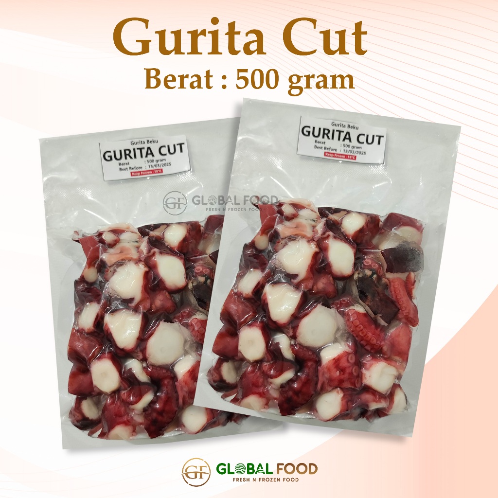 Gurita potong gurita cut 500 gram (frozen food)