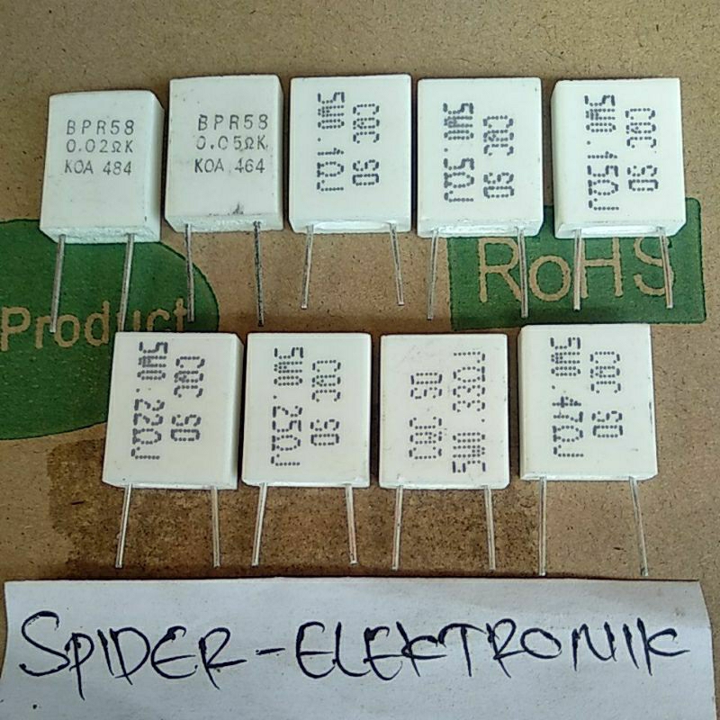 Resistor nobel 0.02_0.05_0.1_0.5 _0.15 0.22_0.25_0.33_0.47 ohm 5watt