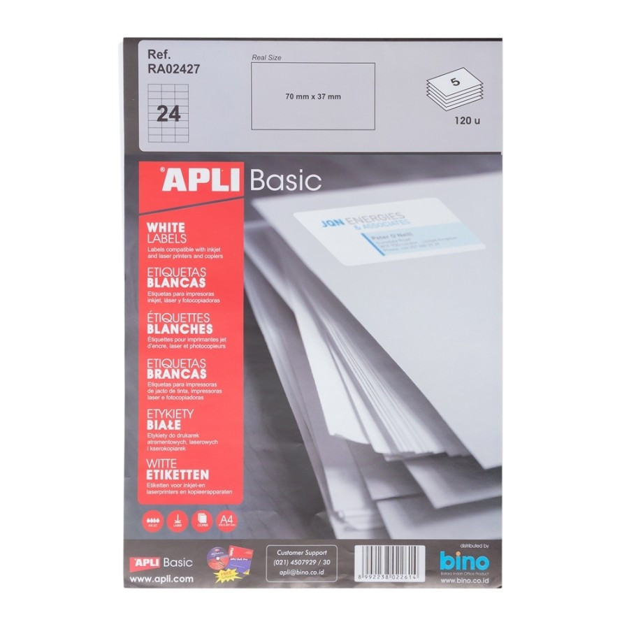 

APLI Label Basic 70 X 37MM 120 unit # RA02427 (pcs)