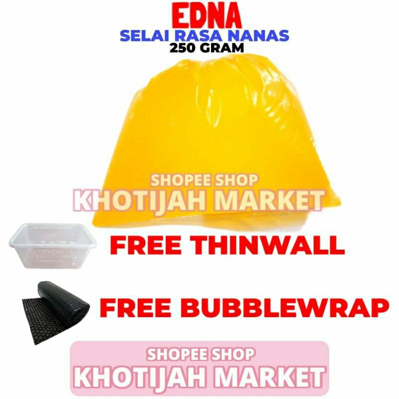 

Edna Selai Rasa Nanas 250 Gram Repacked Kualitas Premium