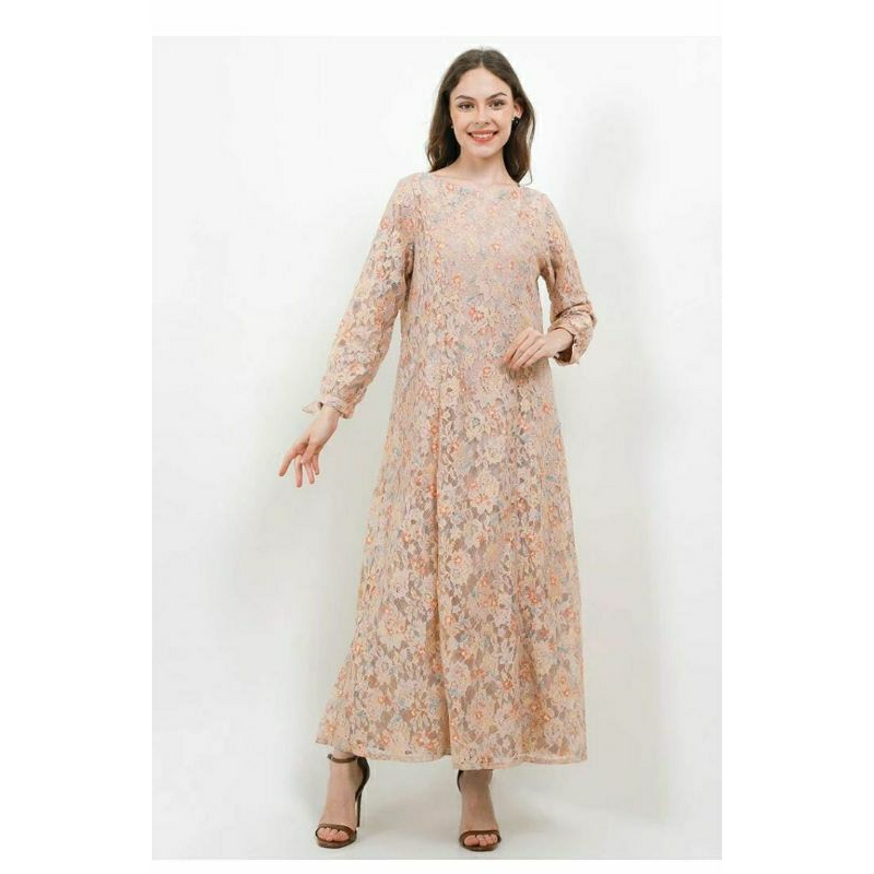 Expand dress gamis Zerina Brokat - Ungu