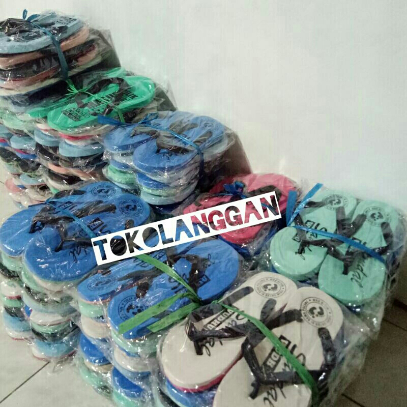 SANDAL WUDHU,  SANDAL MASJID PERKARUNG ISI 5 KODI (100 pcs)