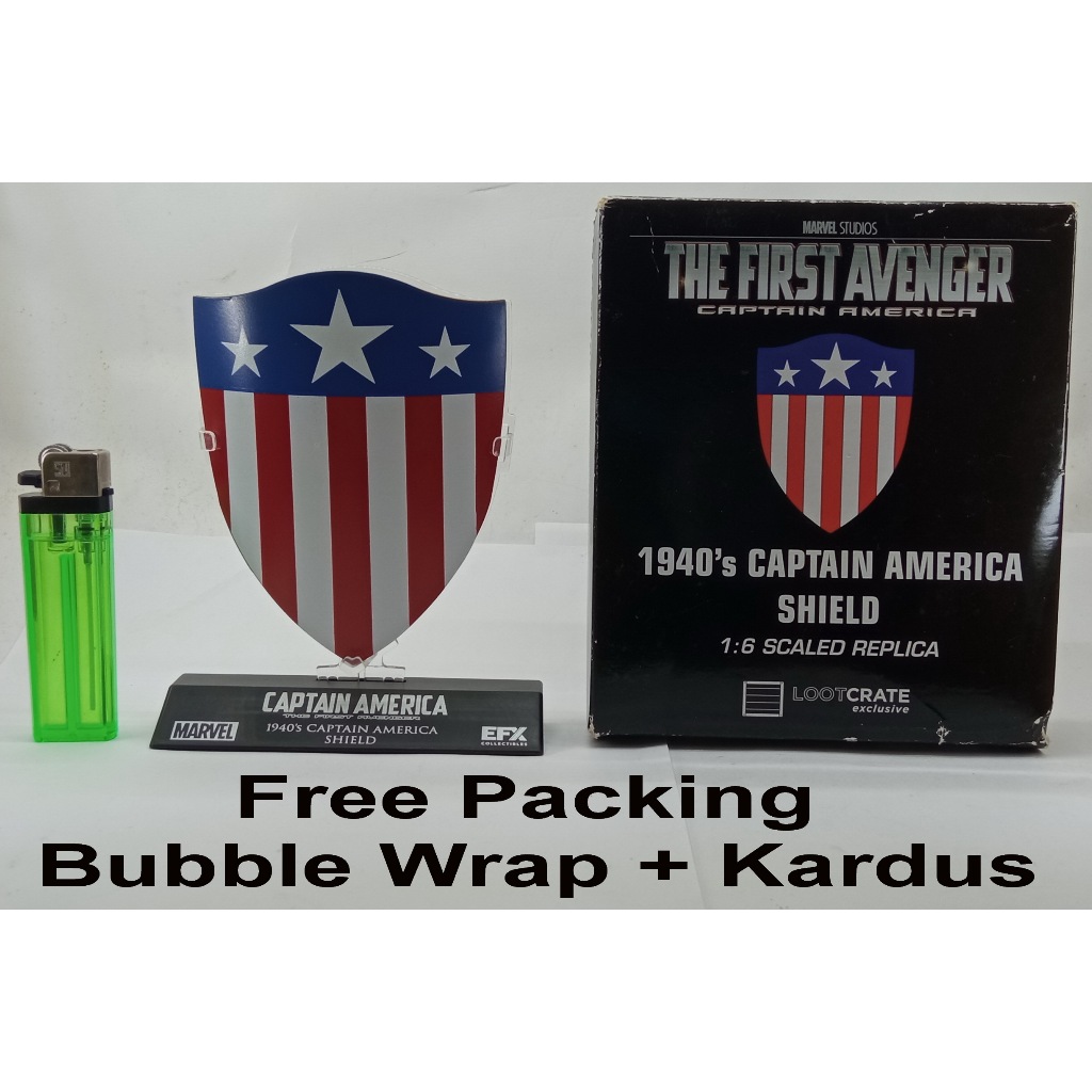 Loot Crate 1940's Captain America Shield Tameng First Avenger 1/6 BIB Minus