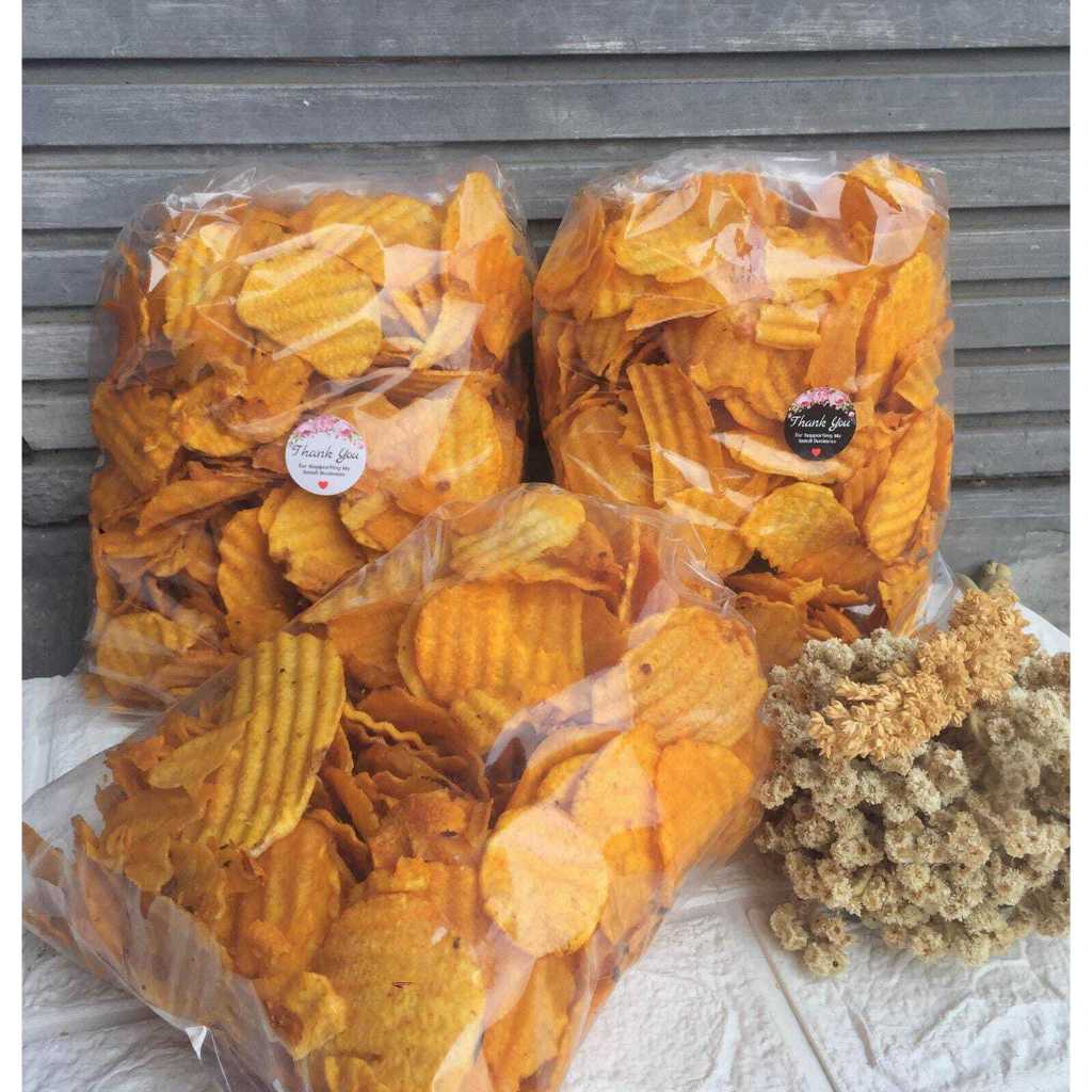 

Keripik Talas Gelombang Ubi Talas Kemasan Plastik Berat 300 Gram
