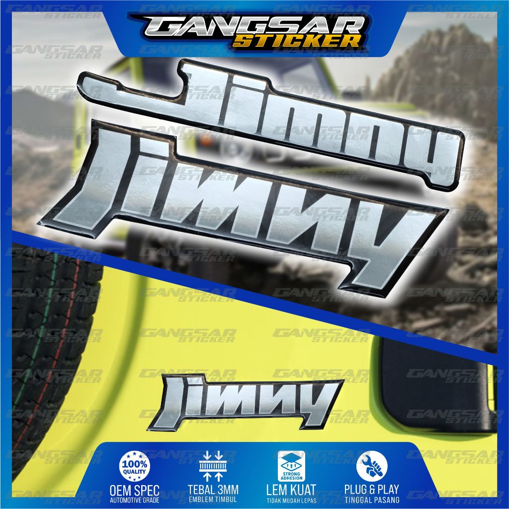 Emblem Suzuki jimny / emblem timbul suzuki jimny / sticker jimny