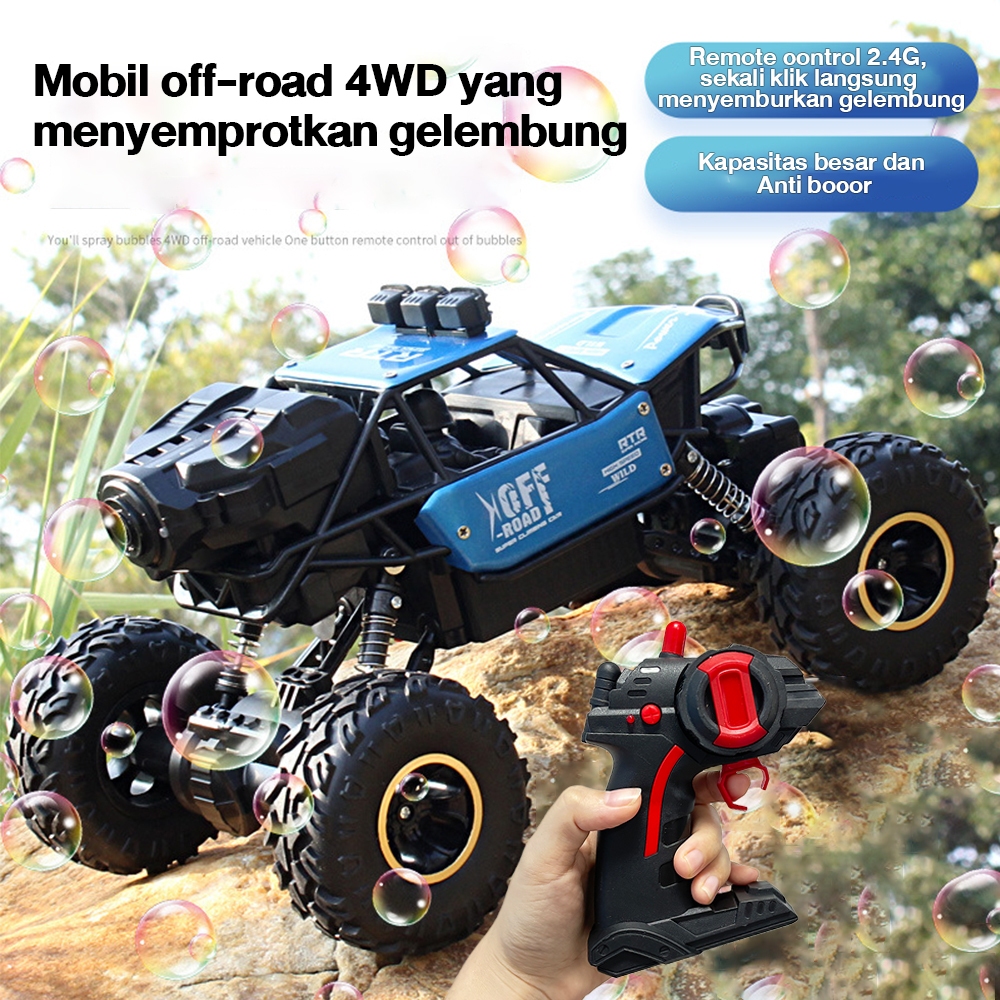 

WETECH Mobil Remote Control Spray 2.4GHZ 2WD Besar Mobil Mobilan Offroad Alloy Climbing Car RC Mobil