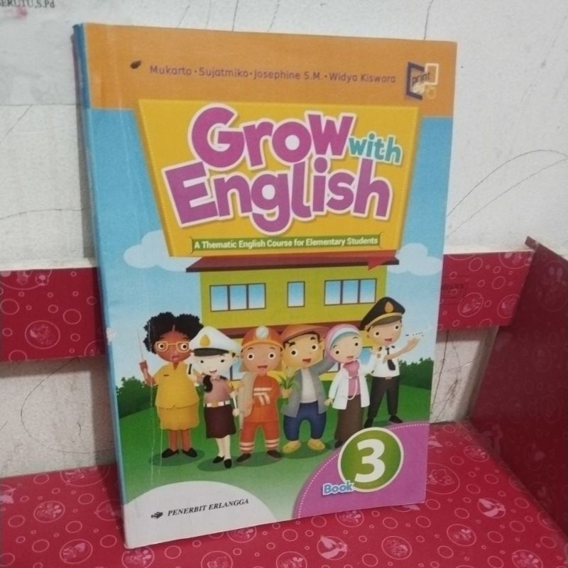 buku bahasa Inggris (grow with English) SD kelas 3 penerbit Erlangga