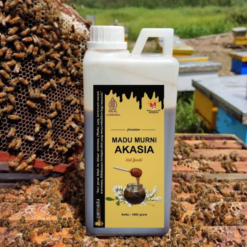 

1kg Madu Akasia murni Asli Jambi / Madu murni kiloan / Raw Honey