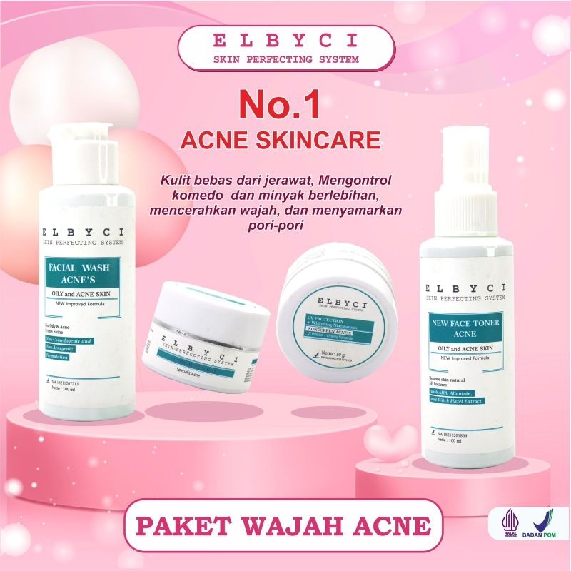 PAKET WAJAH ACNE ELBYCI SKINCARE
