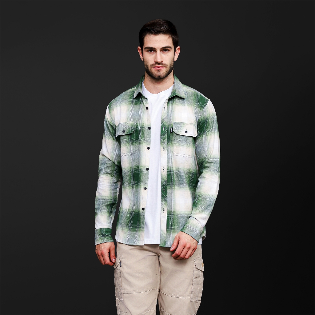 Gloaming Kemeja Flanel Veterano Unisex Panjang Calestia