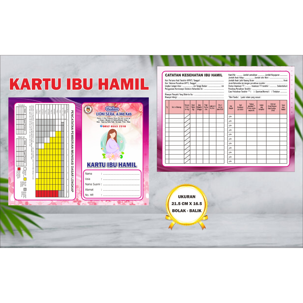 

KARTU IBU HAMIL 100 LEMBAR BOLAK BALIK