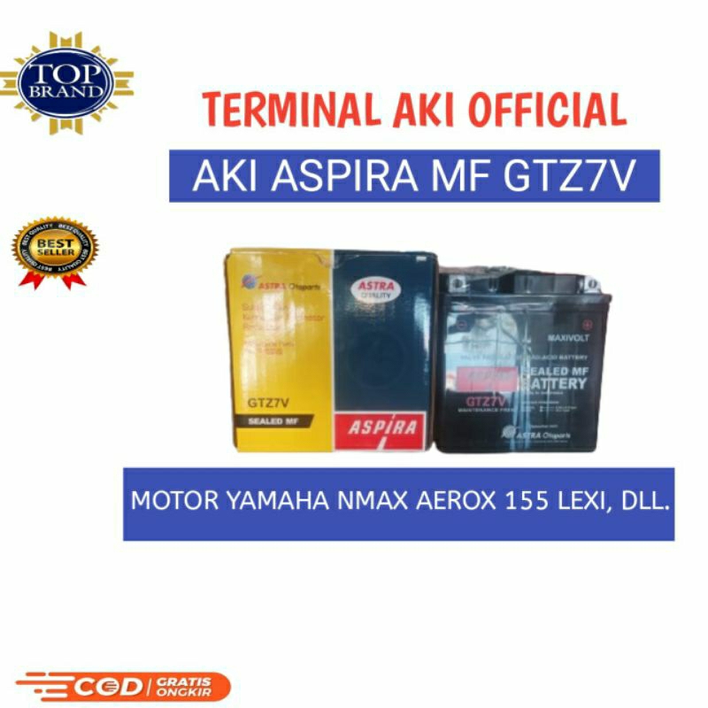 AKI MOTOR NMAX KLK ASPIRA KERING GTZ7V 12 V 6AH
