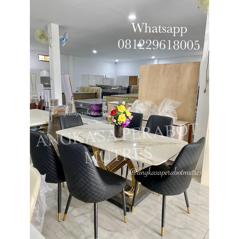 Meja makan Set 6 kursi