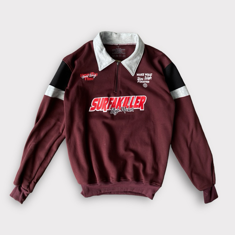 Surfakiller Sweater Rugby Flecee Jaket Cardigan