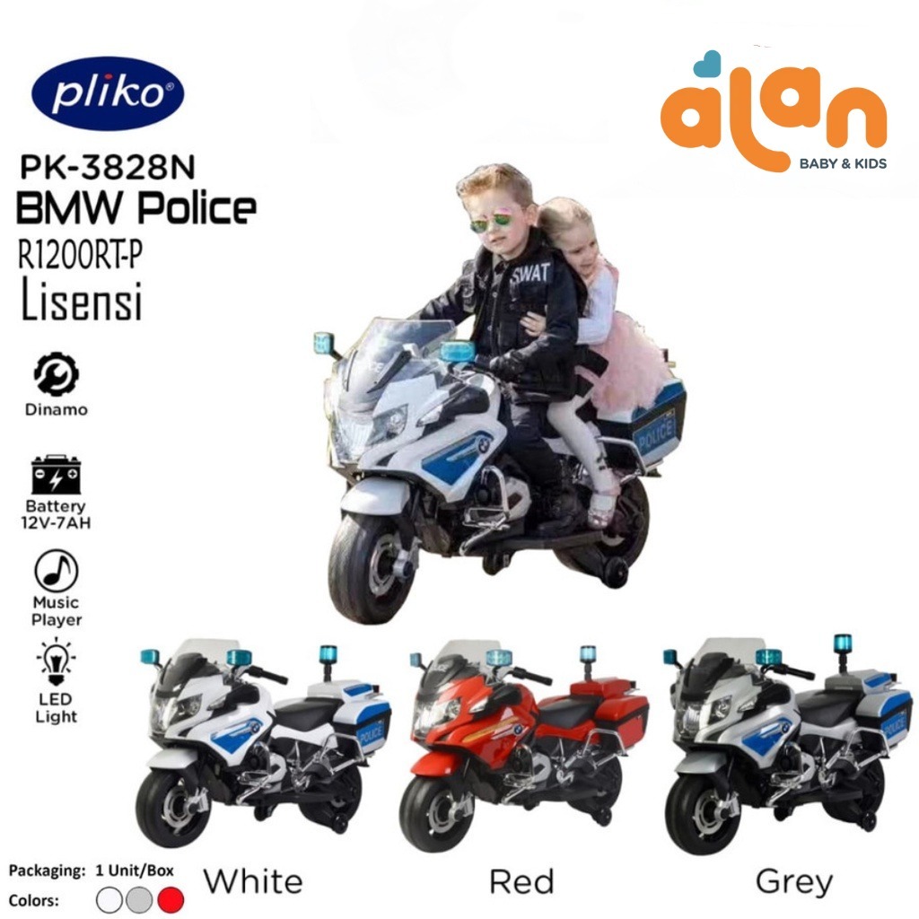 Motor Accu PK3828N Pliko Police Besar BMW - Mainan Anak