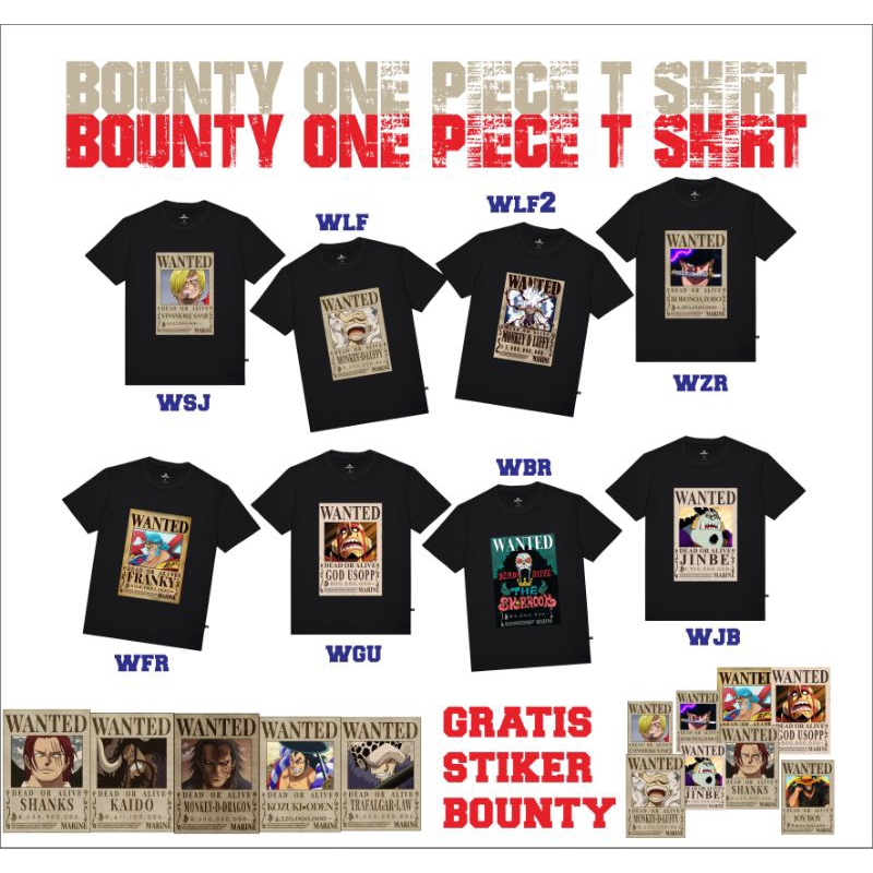 Kaos bounty One Piece wanted After Wano - Premium Bonus Stiker