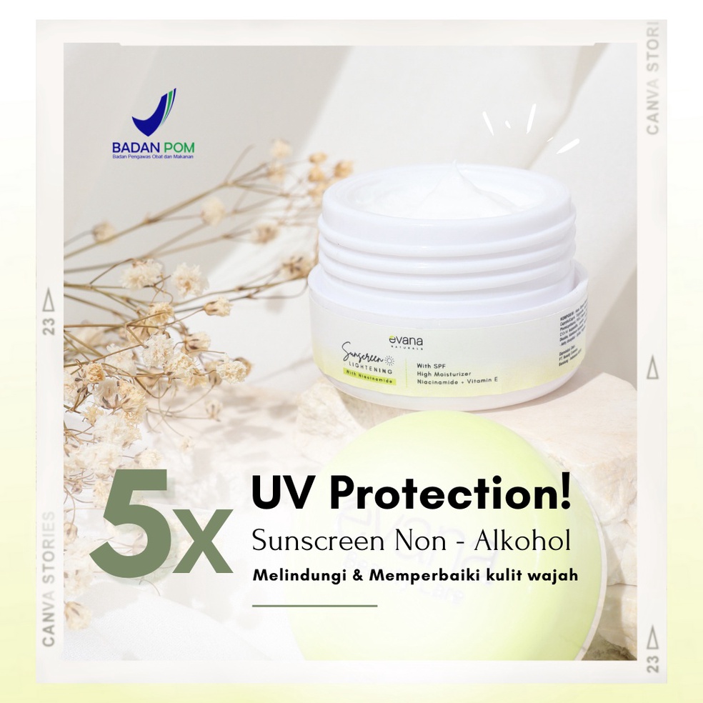PALING DIMINATI Evana Beauty Care  Suncreen  Cream Siang Evana Beauty Care Pemutih Glowing  Spf 3 Me