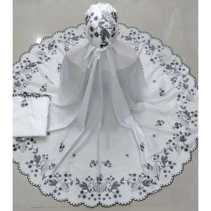 Mukena bordir strimin khas bukittinggi-padang