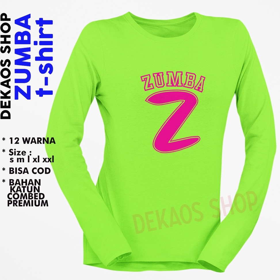 Chekout KAOS SENAM ZUMBA LENGAN PANJANG  SETELAN ZUMBA  ATASAN ZUMBA  BAJU SENAM WANITA  KAOS AEROBI