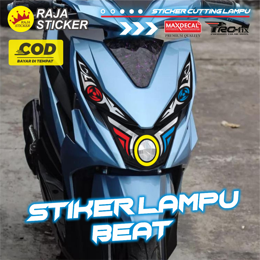Stiker lampu depan + seinnya beat new /beat street terbaru